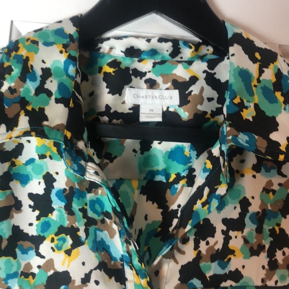 Charter club size 14, long sleeve blouse - Picture 9 of 11